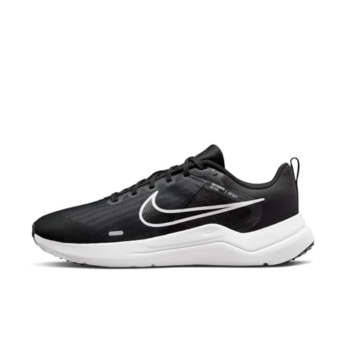 Nike Herren Downshifter 12 Laufschuh, Black/White-Dk Smoke Grey-Pure, 48.5 EU