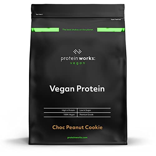 Protein Works- Vegan Protein Pulver- 25g pflanzliches Protein- Veganes Proteinpulver- Vegan Eiweißpulver- 66 Servings- Schoko-Erdnuss Cookie- 2kg