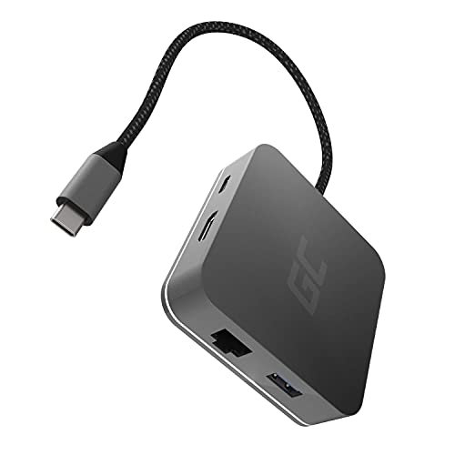 Green Cell USB-C 3xUSB3.0 HDMI Ethernet 6 Ports grau