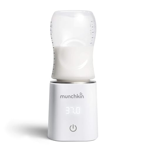 Munchkin Der neue 37° digitale Flaschenwärmer - die gute Temperatur, jedes Mal, Weiß, 1 Stück (1er Pack). Netzbetrieben