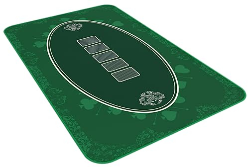Bullets Playing Cards Designer Pokermatte grün in 100 x 60cm - für den eigenen Pokertisch - Deluxe Pokertuch – Pokerteppich – Pokertischauflage…