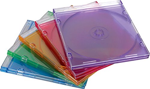 Dragon Trading® CD-/DVD-Hülle, 5,2 mm, verschiedene Farben, 50 Stück