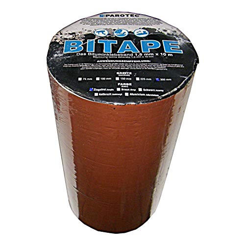 Ziegelrot (RAL8004) Bitumenband BiTape Dachreparatur Dachdeckerband 300mm x 10lfm