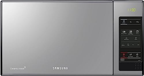 Samsung me83x stand mikrowelle 800w mit drehteller- schwarz mit glas front