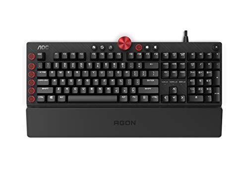 Agon AKG700 Gaming Tastatur - Deutsches Layout - Cherry MX Red Switches - Anti-Ghosting - AOC G-Tools-Software - N-Key-Rollover