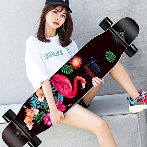 -Skateboard Deck Ahorn Longboard Erwachsene Skateboard Teen Brush Street Dance Board Erwachsene Anfänger Allrad Professioneller Roller