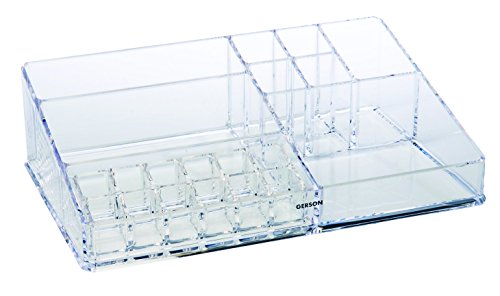 Gerson F1029 Aufbewahrung für Kosmetik Kunststoff transparent, Acryl, durchsichtig, 32x21x9 cm