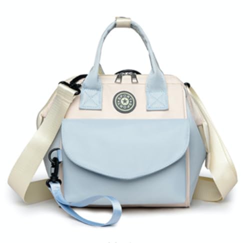 Emlivi Baby-Wickeltasche, großes Fassungsvermögen, isolierte Babyflaschentasche mit Griff für Mama oder Papa, tragbare Reisetasche (blau)