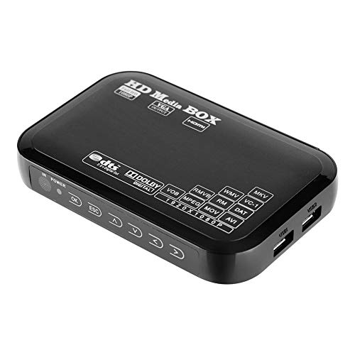 Media Box Voller HD Video Media Player 110-240 V 1080 P Media Player Box Unterstützt alle gängigen HD Formate, unterstützt USB MMC RMVB MP3 AVI MKV(EU)
