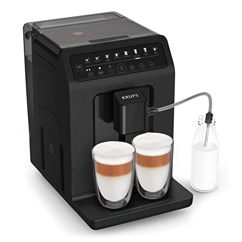 Krups Evidence Eco-Design Kaffeevollautomat, Quattro Force, Milchgetränke, 8 voreingestellte Getränke, Personalisierbare Getränke EA897B10