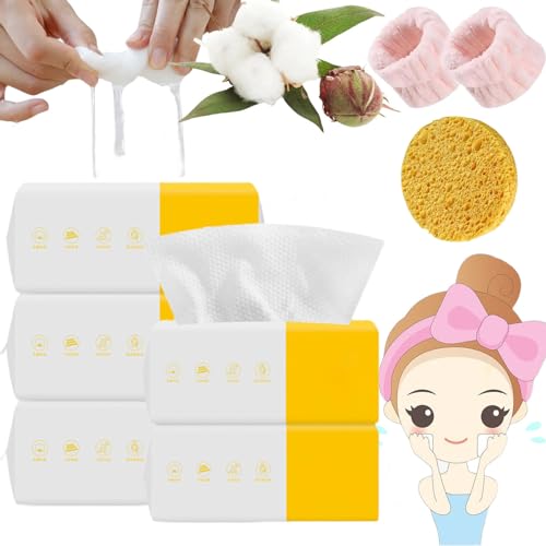 Donubiiu Super Absorbent Daily Clean Towel, Daily Clean Towels for Face, Disposable Face Towel, Super Soft Makeup Wipes, Multi-Purpose Daily Face Towels Dry And Wet Use (5PCS)