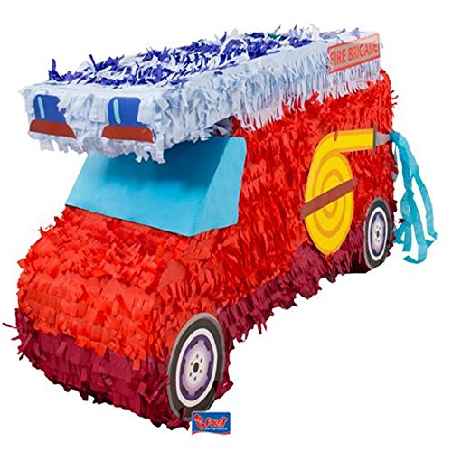 Folat 60933 Pinata Feuerwehr. Tolle Piñata zum Befüllen mit Konfetti, Süßigkeiten und kleinen Geschenken