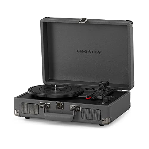 Crosley Cruiser Plus Bluetooth-Schallplattenspieler Dunkelgrau, CR8005F-SG4, Einheitsgröße