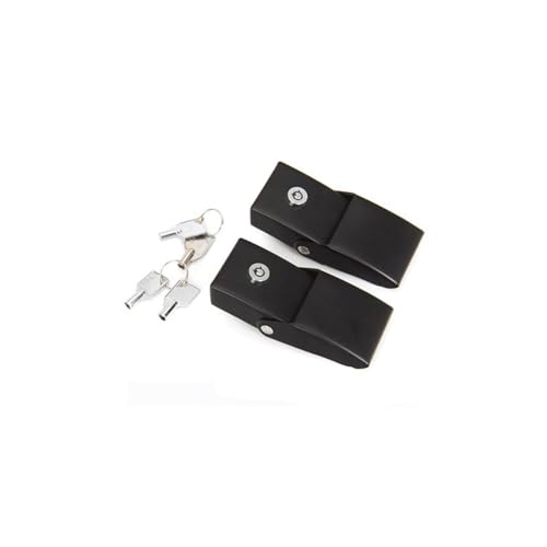DKWOIS Motorhaubenschloss-Set mit Schlüssel, kompatibel mit Jeep Wrangler JK JL 2007–2018, Motorhaubenschloss-Zubehör, kompatibel mit Jeep Gladiator JT 2018 2019 2020 (Color : Black with key)