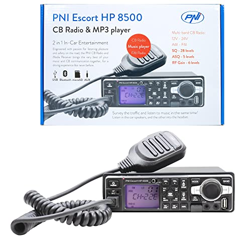 CB-Radio Och MP3-spelare PNI Escort HP 8500 ASQ inkluderar hörlurar med mikrofon