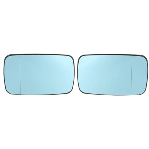Spiegelgläser 1 Paar Ersatz Für E46, Blaue Linke Rechte Seite, Autoglas, Beheiztes Rückspiegelglas 51168250438 Rückspiegelglas (Farbe : 2 Pair Blue)