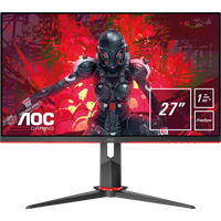 AOC 27G2U5 80 cm (27 Zoll) Gaming Monitor (FHD, HDMI, DisplayPort, Free-Sync, 1ms Reaktionszeit, 75 Hz, 1920x1080) schwarz/rot