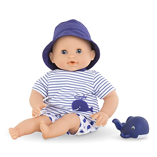 Corolle - Meine erste Puppe, Babybadezimmer, 30 cm, ab 18 Monaten, mit Badespielzeug Wal, 9000100670