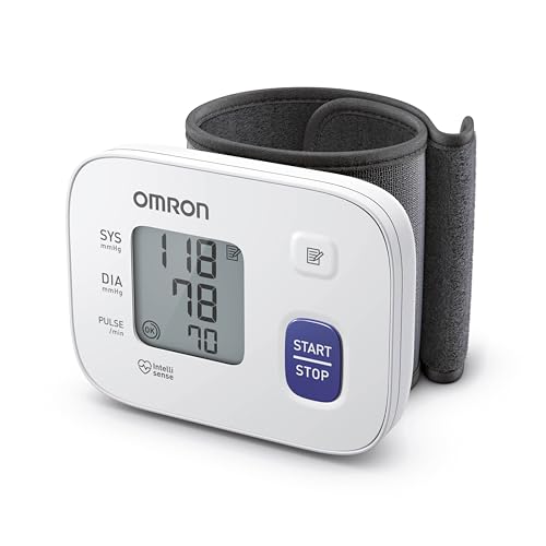 Omron Handgelenk-Blutdruckmessgerät RS1 (HEM-6160-E), für zu Hause und unterwegs