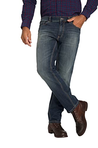 JP 1880 Herren große Größen bis 66, Superstretch-Jeans, 5-Pocket im Used-Look, Straight Fit, Destroyed Blue Used 54 711564 94-54