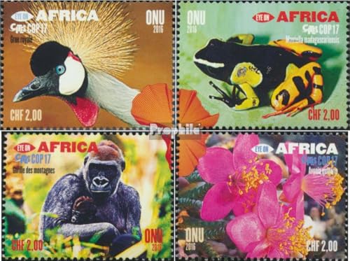Prophila Collection UNO - Genf 969-972 (kompl.Ausg.) postfrisch ** MNH 2016 Artenschutzkonferenz (Briefmarken für Sammler) Amphibien/Reptilien/Saurier