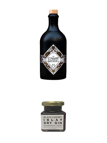 The Illusionist Dry Gin 0,5 Liter + Islay Dry Gin Black Cherry Sauerkirsche Marmelade 150 Gramm