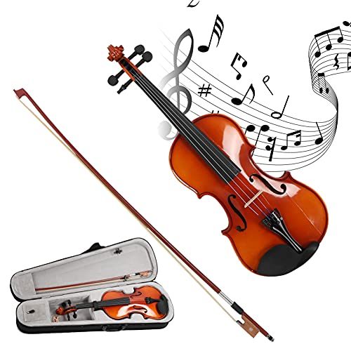 Violine, Violine im Retro-Stil für Anfänger, 4/4 Spezifikation für Saiteninstrumente, handgeschnitzte Verarbeitung