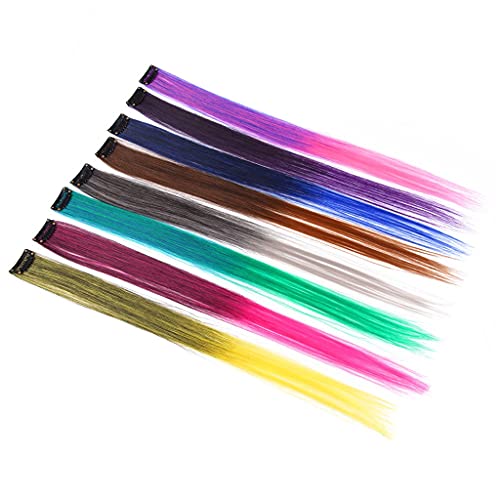 Clip On Hair Extensions Straight Hair Extensions Clip In Hairpieces High Temperature Hair Pieces (Style : Style-six) (Style four)