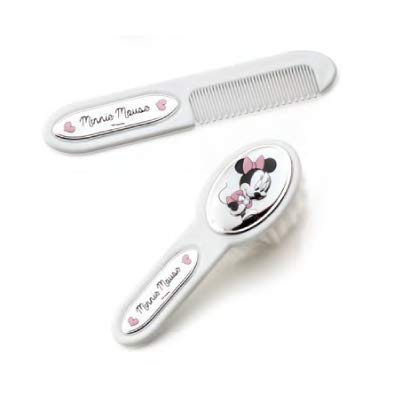 Disney Baby Prima Geschenkset mit Bürste und Kamm für Babys und Kleinkinder, Minnie Maus, silberfarben Minnie