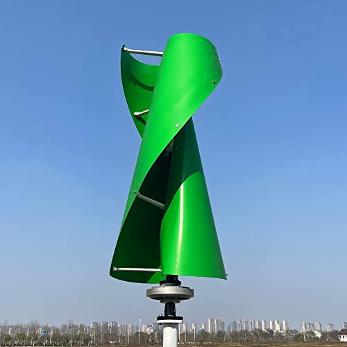 2000W Windkraftanlagen Vertikale 24v 48v 96V 220V Windgenerator für Heimgebrauch Windräder Weiß Grün Klinge 2KW Windturbine (24V mit grüner Klinge)