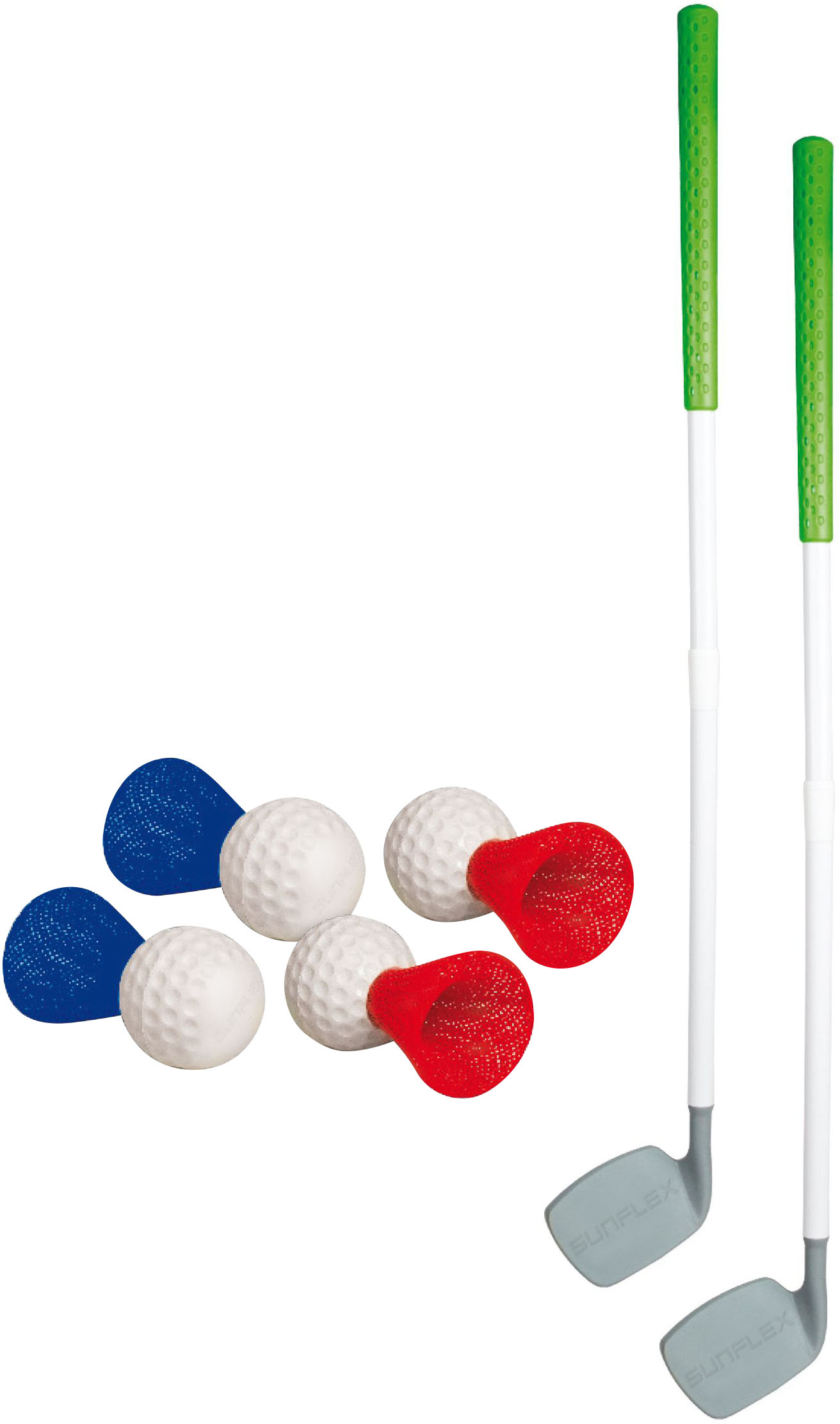 Sunflex® Golf Set für Kinder | Indoor & Outdoor Golfspielzeug |Kindergolf Spielset | Golfschläger + T-Bälle + Ziel | Anfänger Set für Zwei Spieler | Kids ab 4 Jahren