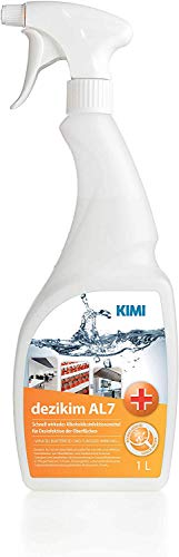 Dezikim AL7 6x1 Liter Sprühflasche - Oberflächen Desinfektionsmittel auf Alkoholbasis - Viruzid, Bakterizid, Fungizid - Medizinisch - Hygienish