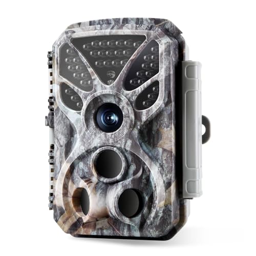 Folgtek Mini Wildkamera 32MP 4K HD mit Nachtsicht und Schneller Bewegungserkennung Nachtsichtweite 100Fuß & IP66 Wasserdicht 120° Weitwinkel für Wildtiere im Freien, Haussicherheit