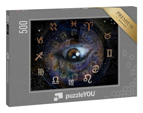 puzzleYOU: Puzzle 500 Teile „Astrologie, zwölf Tierkreiszeichen“