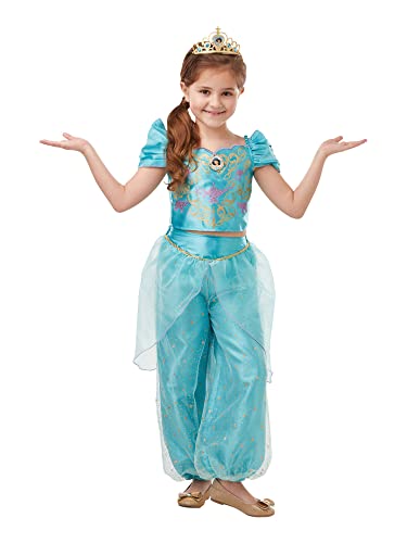 Rubie's Offizielles Disney Prinzessin Jasmin Aladdin Glitzer und Glitzer Mädchen Kostüm
