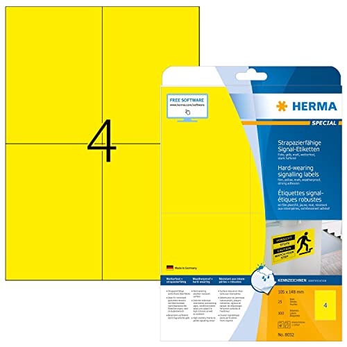 HERMA Signal-Etiketten SPECIAL, 105 x 148 mm, gelb