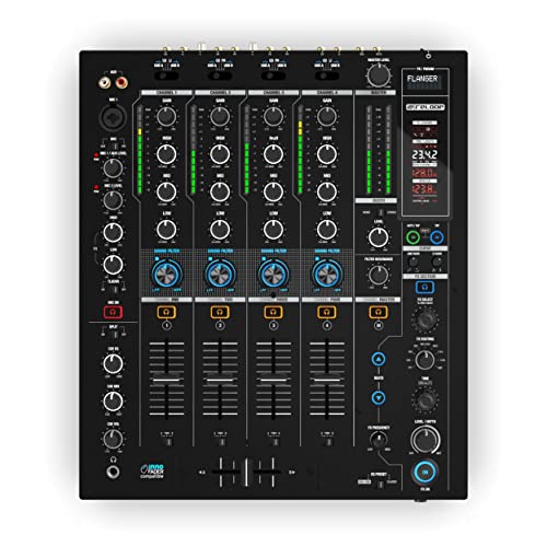 Reloop RMX-95 | 4+1 Channel Clubmixer for DJs with 24-bit high quality interface, FX unit, sound filters, Neural Mix™ EQ mode and active USB hub