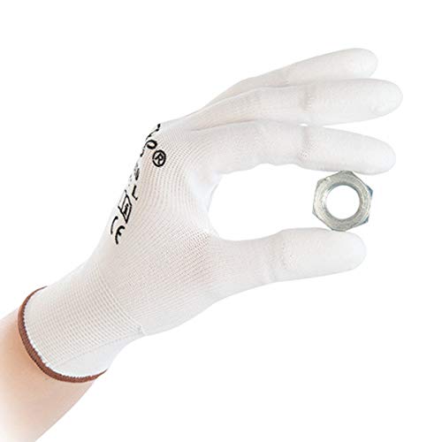 Premium-Nylon-Feinstrick-Handschuh, Top-Arbeit-Schutzhandschuh, PU-Beschichtung, Größe:XS