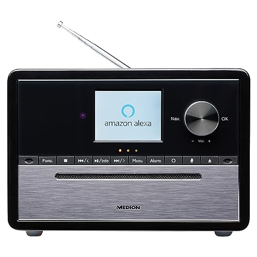 MEDION S64007 Kompaktanlage mit Amazon Alexa (DAB+, CD-Player, MP3, Spotify Connect, Amazon Music, Bluetooth, WLAN, PLL UKW Radio, 2,8 Zoll Farbdisplay)