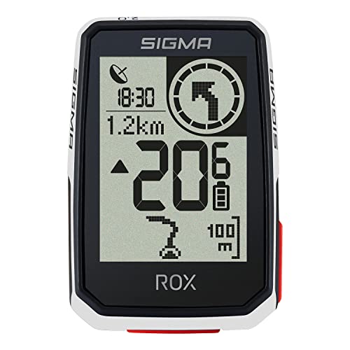 SIGMA SPORT ROX 2.0 White Top Mount Set | Fahrradcomputer kabellos GPS & Navigation inkl. OVERCLAMP Butler | Outdoor GPS Navigation für pures Fahrvergnügen