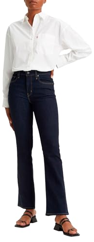 Levi's Damen 725 High Rise Bootcut Jeans, Schwarz (Black Sheen 0032), 28 32