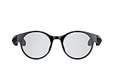 Razer Anzu Smart Glasses (runde, kleine Gläser) - Audio-Brille mit Blaulicht- oder Sonnenschutz-Filter (Integriertes Mikrofon + Lautsprecher, 5 Stunden Akku, spritzwassergeschützt) Schwarz