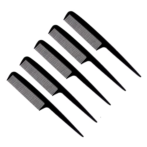 Schwarze Stylist-Friseur-Zubehör, Friseurkämme, antistatische Make-up-Kämme, Friseur-Haarpflege-Styling-Werkzeug-Set (5 Stück)