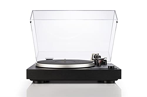 Dual CS 518 HiFi-Plattenspieler, Riemenantrieb, Manueller Vinyl-Plattenspieler mit integriertem Phono-Vorverstärker, DREI Geschwindigkeiten, Abstastsystem Ortofon 2M Red, Schwarz