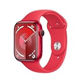 Apple Watch Series 9 GPS, 45 mm Aluminiumgehäuse (Product) RED, Sportarmband (Product) RED – M/L