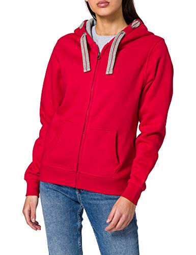 HRM Damen Kapuzenpullover Jacket F, Rot (Red 3), X-Small
