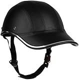 Unisex Moto Helmets Baseball Kappe Brain-Cap Halbschale Jet-Helm Motorrad-Helm Roller-Helm Retro Cruiser Chopper Bike Mofa Scooter Schutzhelm ECE-Zulassung, B,54-62cm