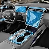 PACSCI Autoinnen-Mittelkonsole Transparente TPU-Schutzfolie Anti-Kratz-Reparaturfolie Zubehör nachrüsten, für Hyundai Tucson 2021