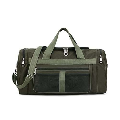 Bai Shi Wu Herren-Sporttasche für Fitnessstudio, Outdoor, Umhängetasche, Reisehandtasche, große multifunktionale, Faltbare Reisetasche, lässige Umhängetasche, Sporttaschen (Farbe: Armeegrün)