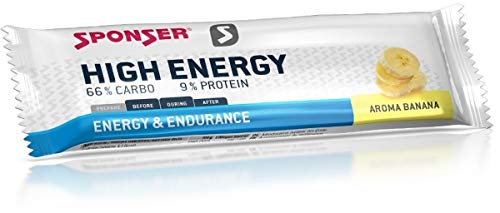 Sponser High Energy Bar, 30 x 45 g Riegel, Banane